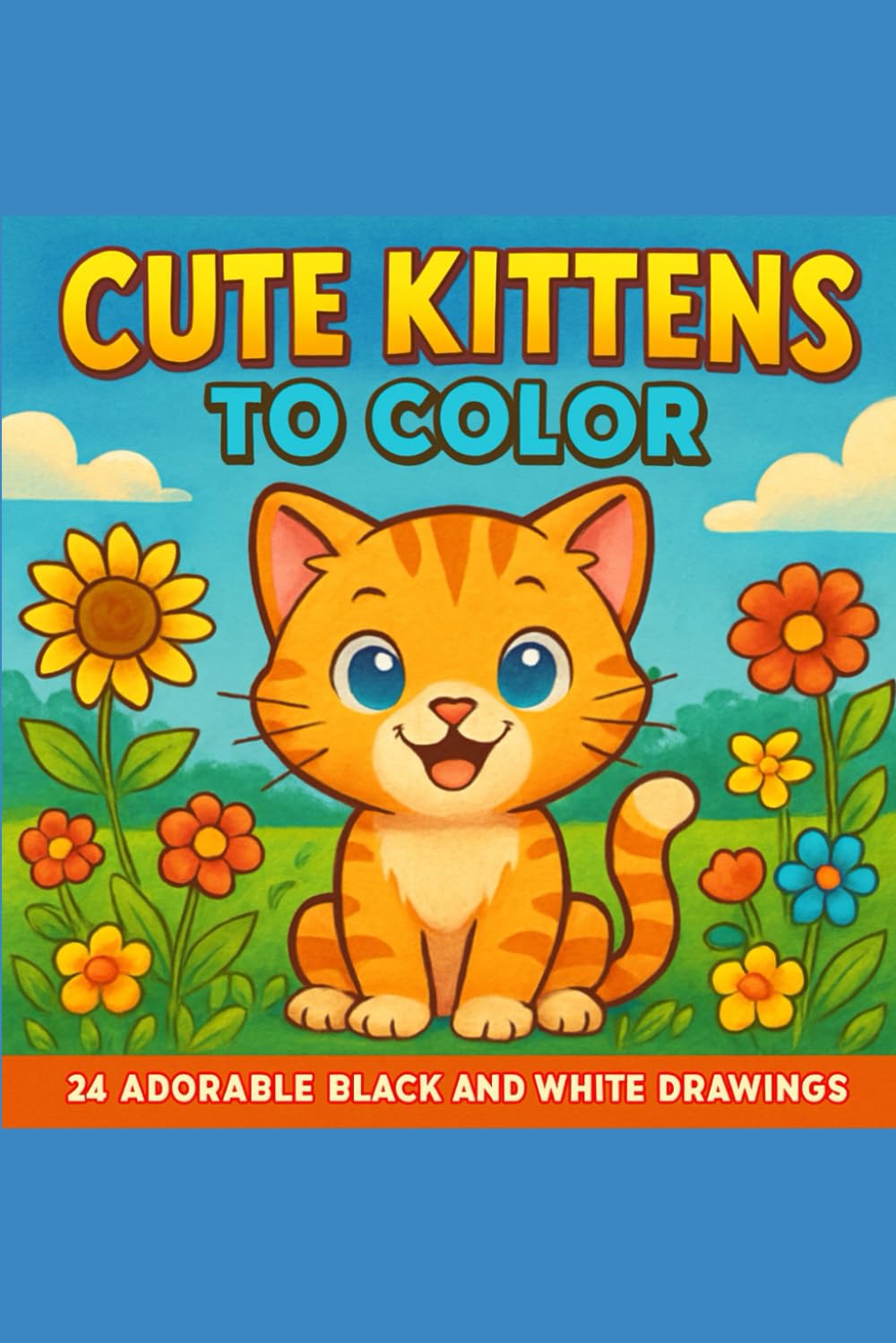 UTE KITTENS TO COLOR: 24 ADORABLE BLACK AND WHITE DRAWINGS
