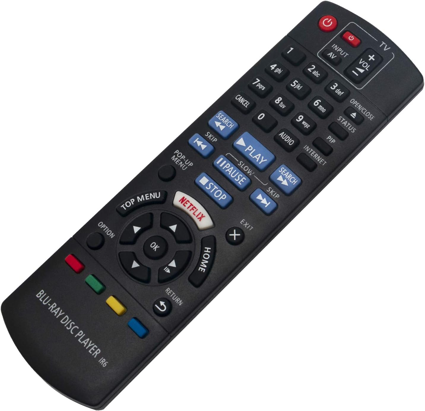 ALLIMITY N2QAYB001030 Remote Control Replace for Panasonic Blu Ray Disc Player DMP-BDT175 DMP-BDT180 DMP-BDT171EF DMP-BDT174EG DMP-BDT181EF DMP-BDT170EG DMP-BDT181EG DMP-BDT180EB DMP-BDT184EG - Image 3