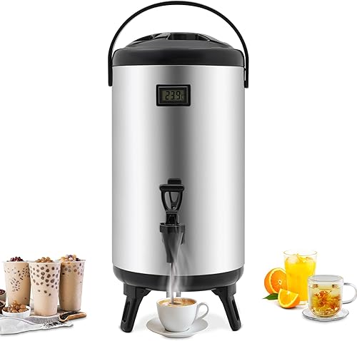 Dispensador de bebidas aislado, dispensador térmico de bebidas frías y calientes de 12 litros3.17 galones, dispensador de bebidas calientes aislado