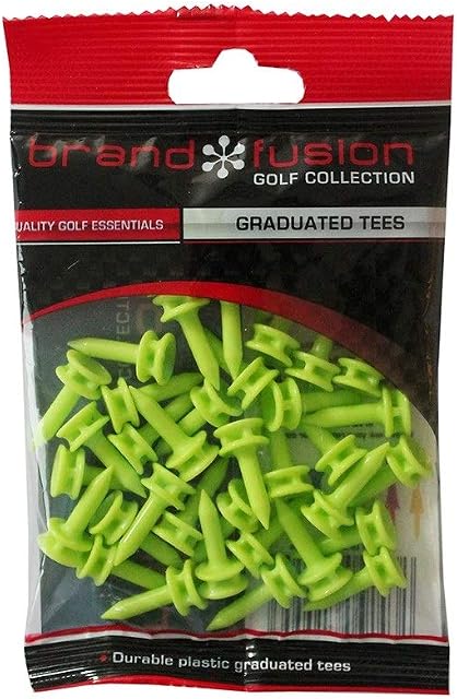 The Golfers Club Golf Graduated Lime Green Plastic Tees (1 Inch x 35)