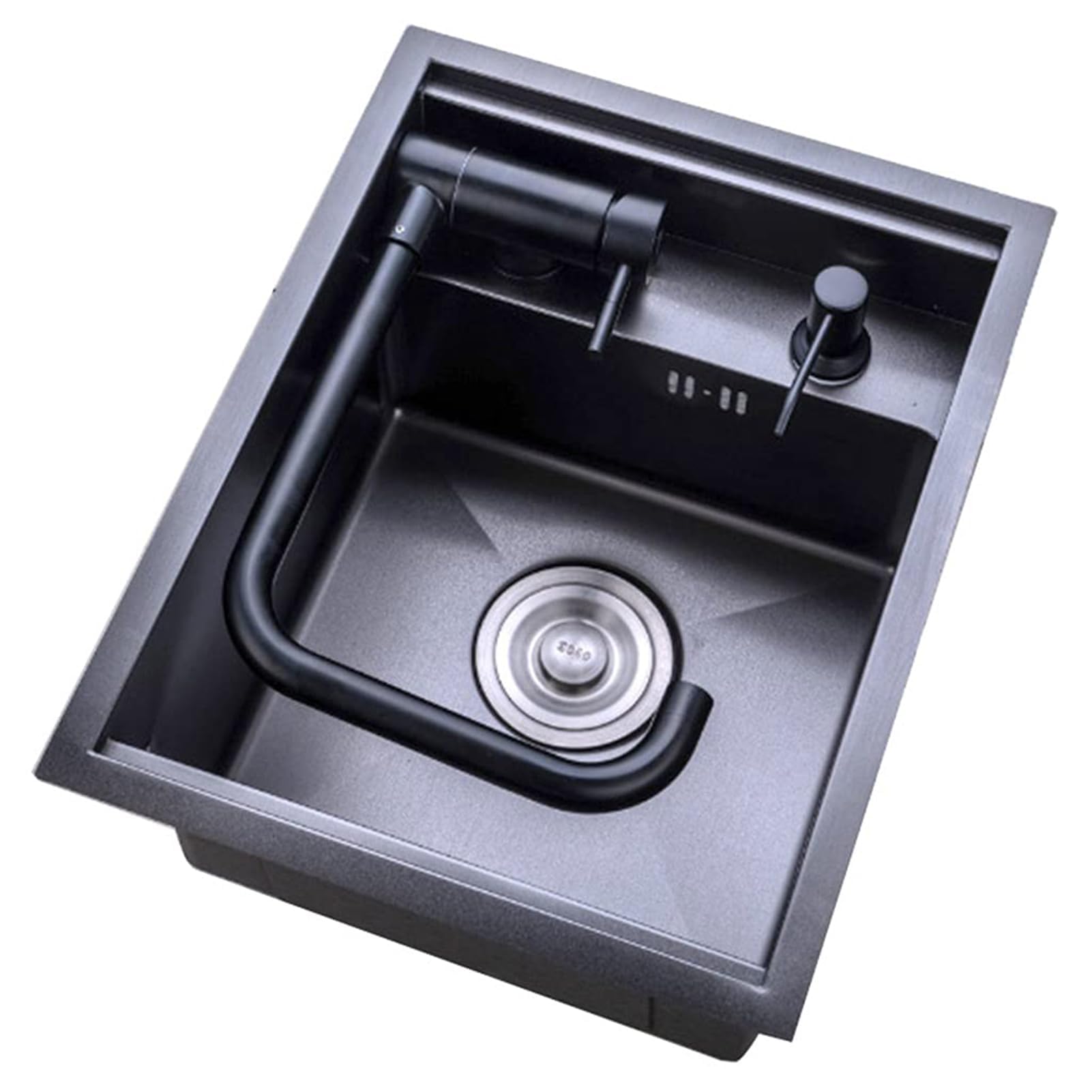 Fregadero de Cocina Oculto Plegable Multifuncional de Acero Inoxidable 304, 30 * 45cm, Ideal para Caravanas Pequeñas y Medianas