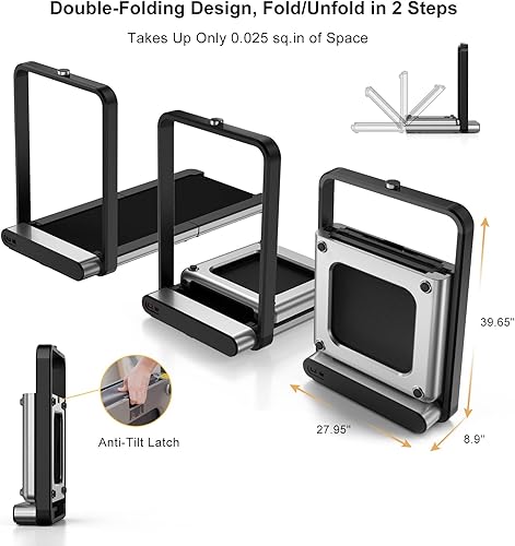 Miniatura 2 de KingSmith WalkingPad X21 - Caminadora plegable, doble pliegue y almacenamiento de 7.5 MPH para el hogar y la oficina, capacidad de peso de 242 libras