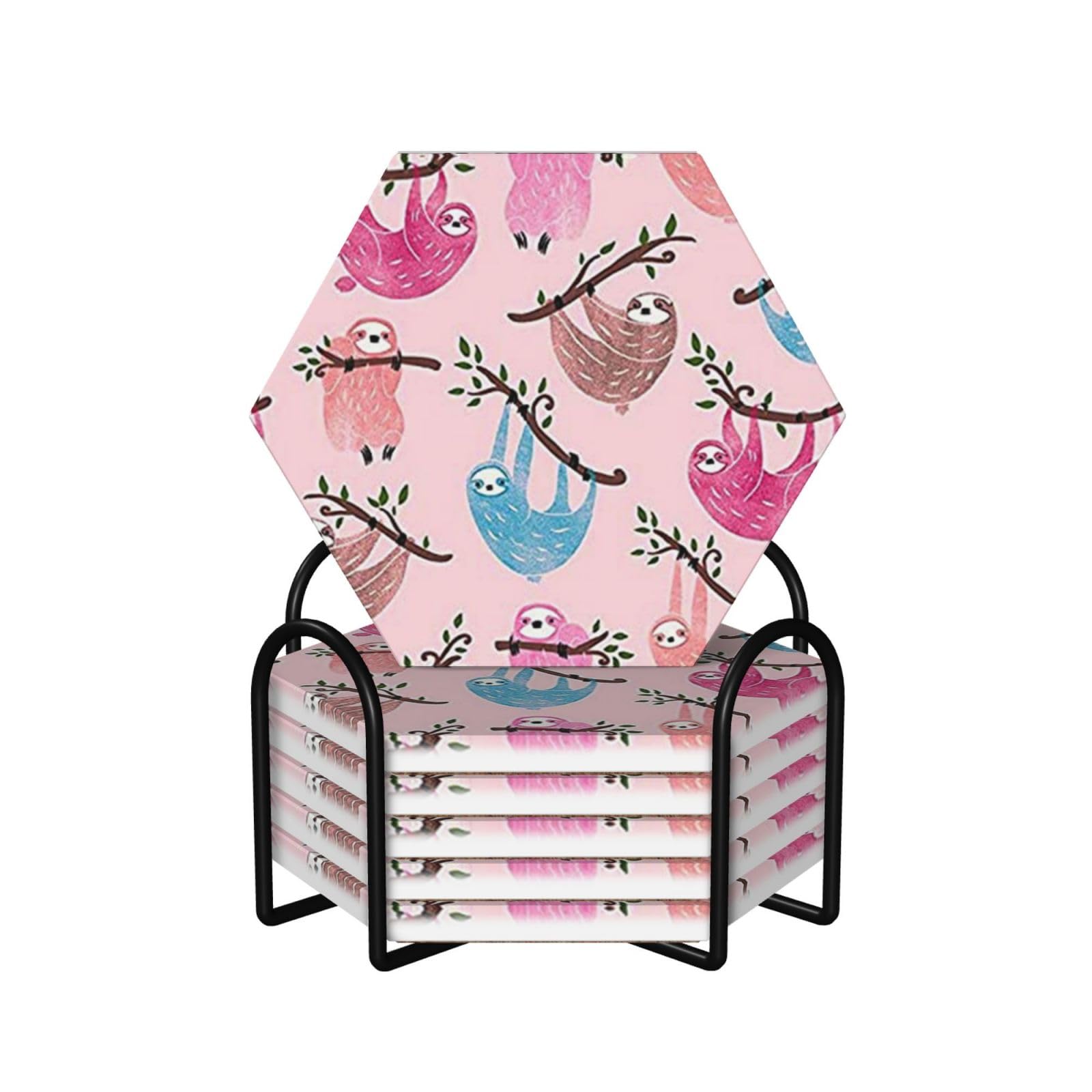 Dessous de verre en céramique absorbant avec liège et support pour table basse salon