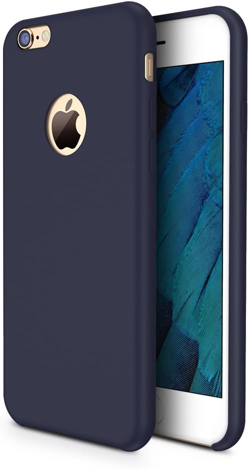 TORRAS [Love Series iPhone 6S Plus Case/iPhone 6 Plus Case, Liquid Silicone Rubber Gel Soft Microfiber Cushion Shockproof Case Compatible with iPhone 6 Plus/iPhone 6S Plus, Dark Blue