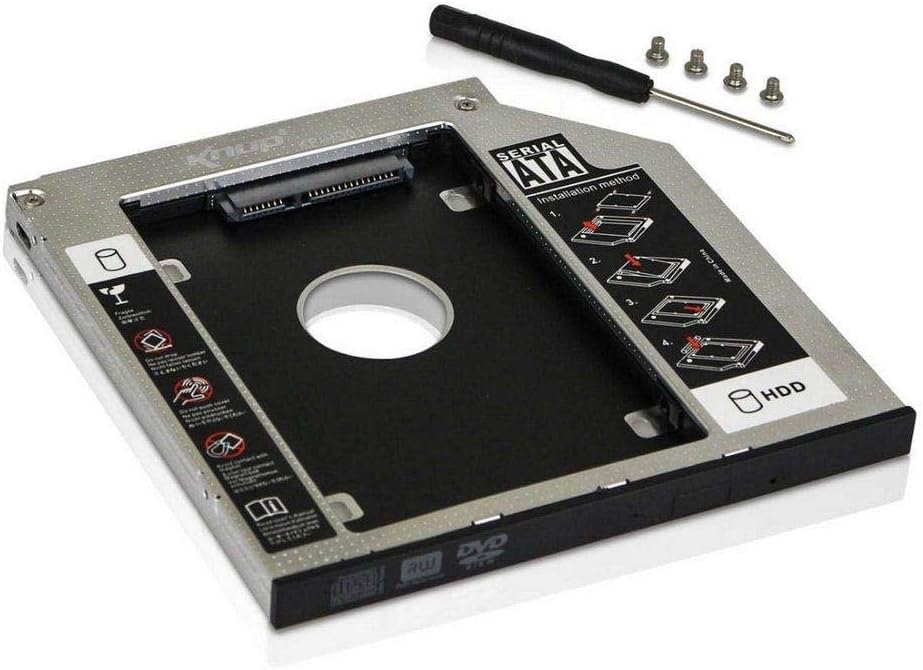 Adaptador Caddy HD SSD Sata 9.5mm Case para Gaveta de CD/DVD Notebook