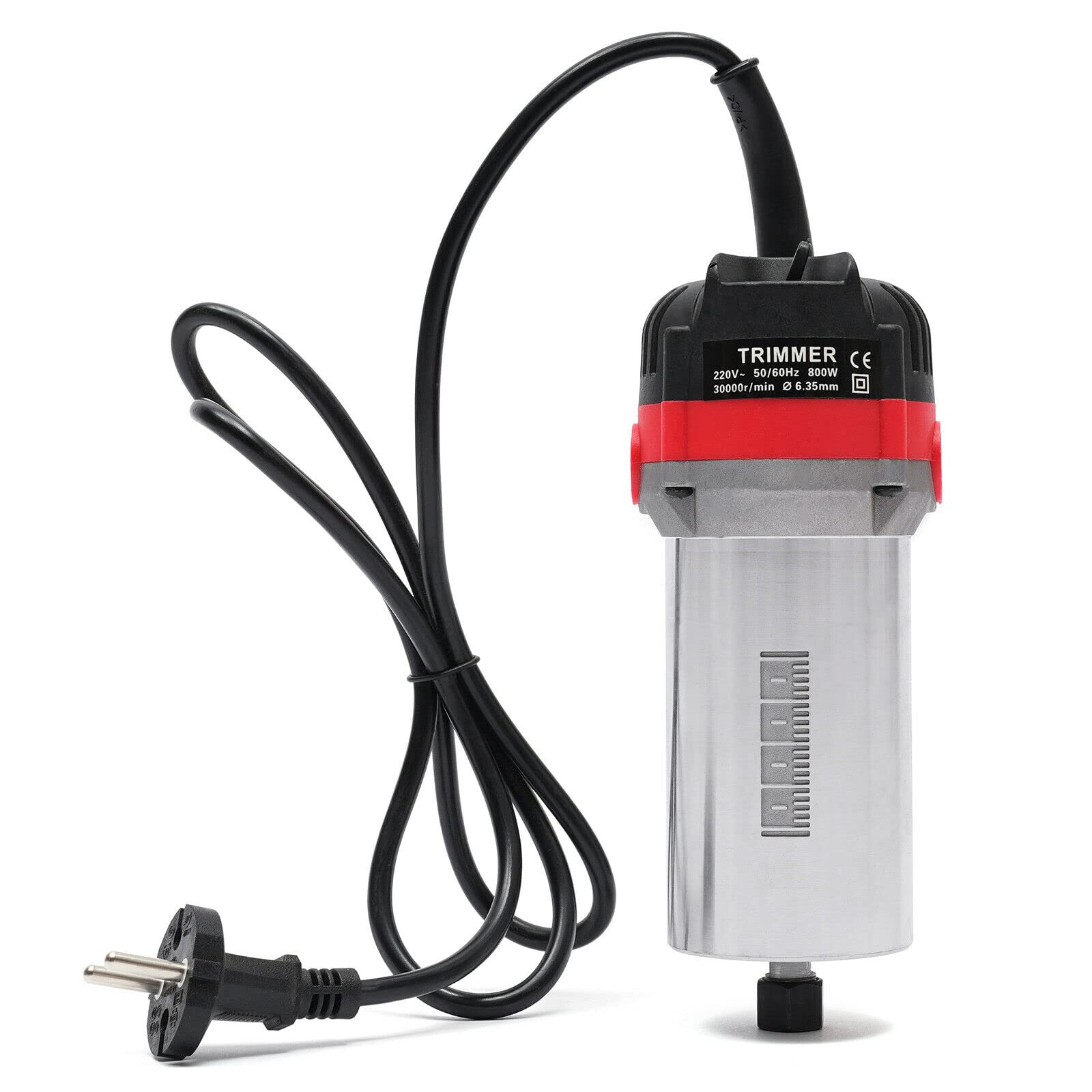 530 W nero tosaerba elettrico Top Fresatrice Logging macchina tosaerba elettrico (corpo in alluminio + scatola di plastica)