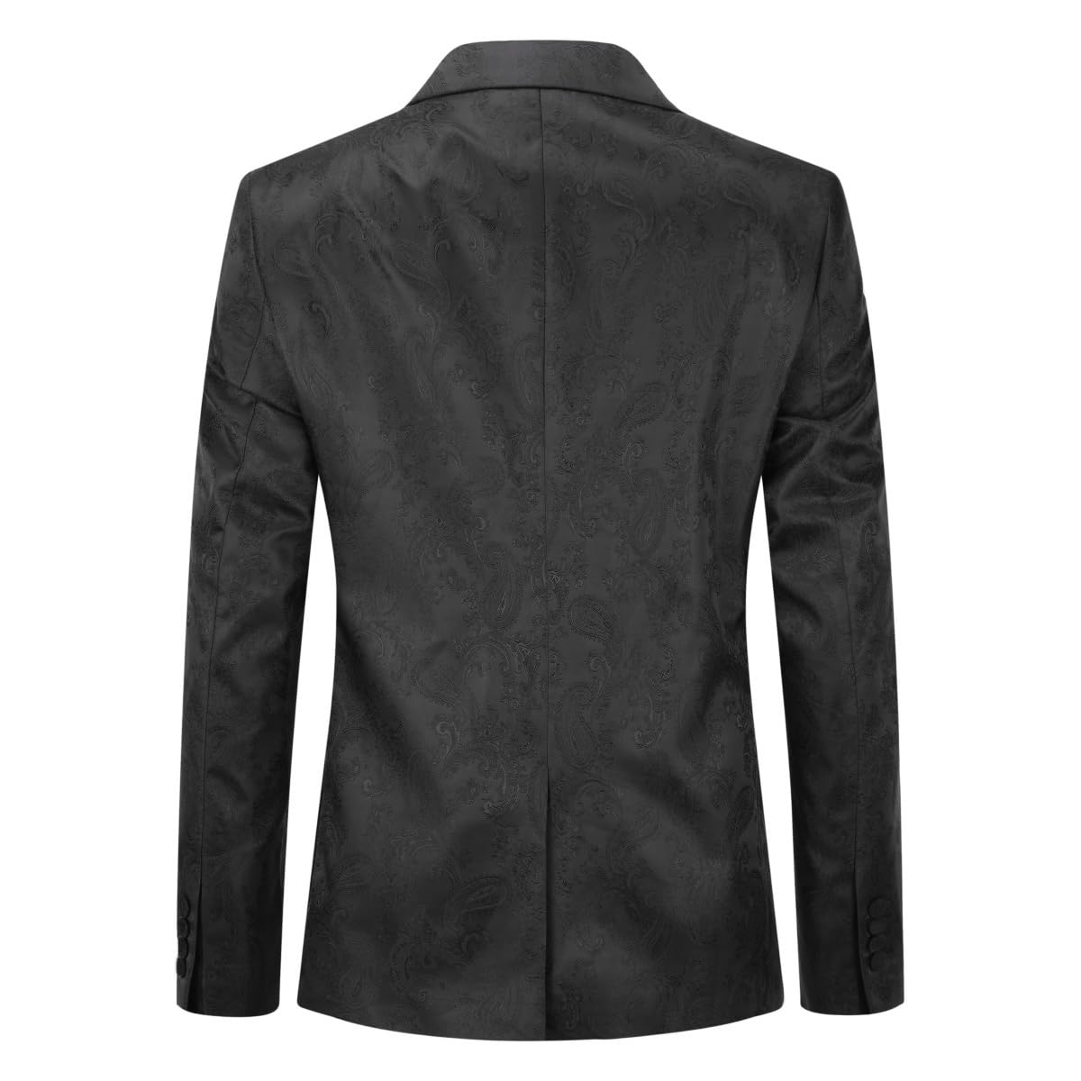 Allthemen Męska żakardowa marynarka Paisley elegancka luksusowa kurtka, 1 guzik Slim Fit Smoking na wesele z kieszeniami