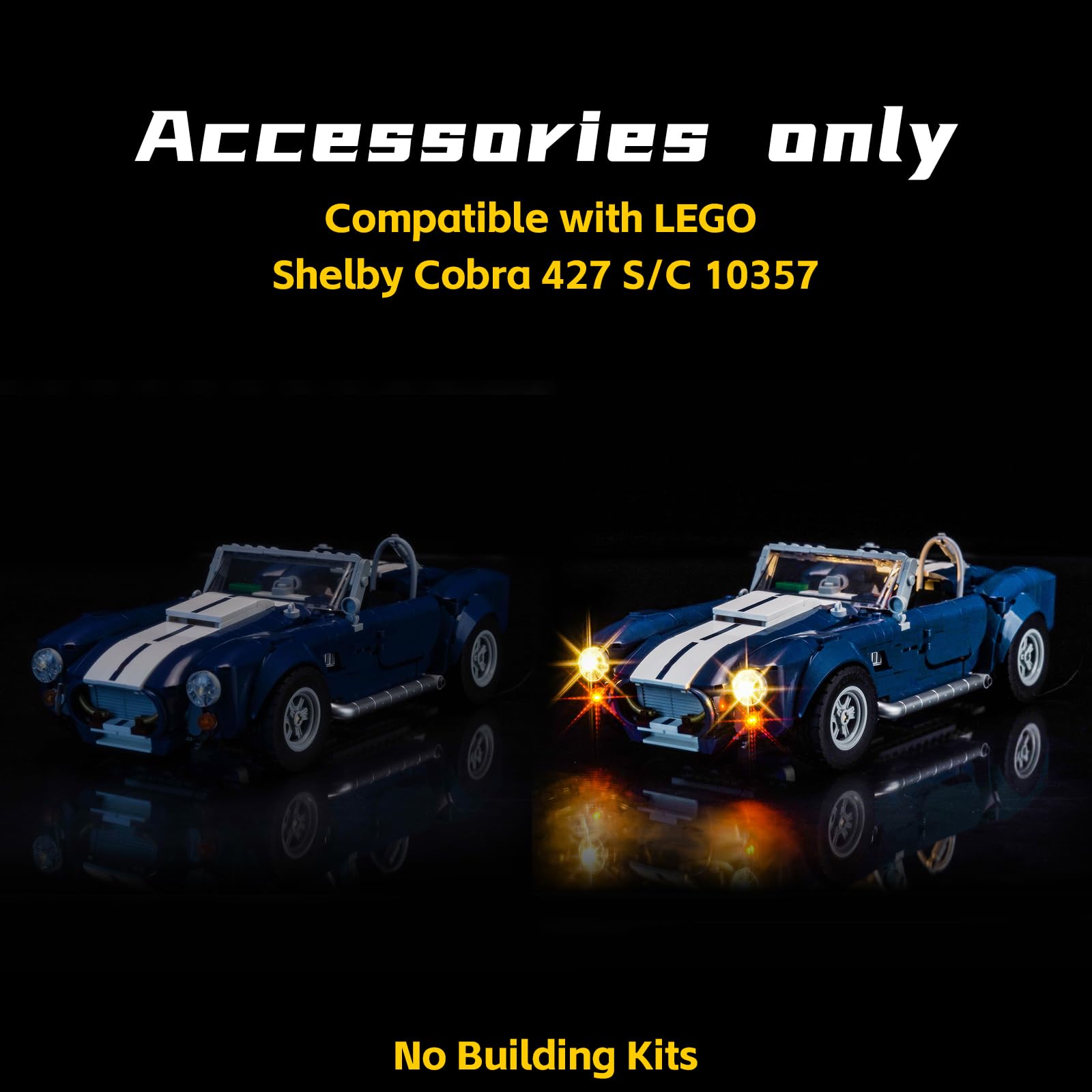 Light Kit Compatible with Lego 10357 Shelby Cobra 427 S/C (No Model) - Image 2