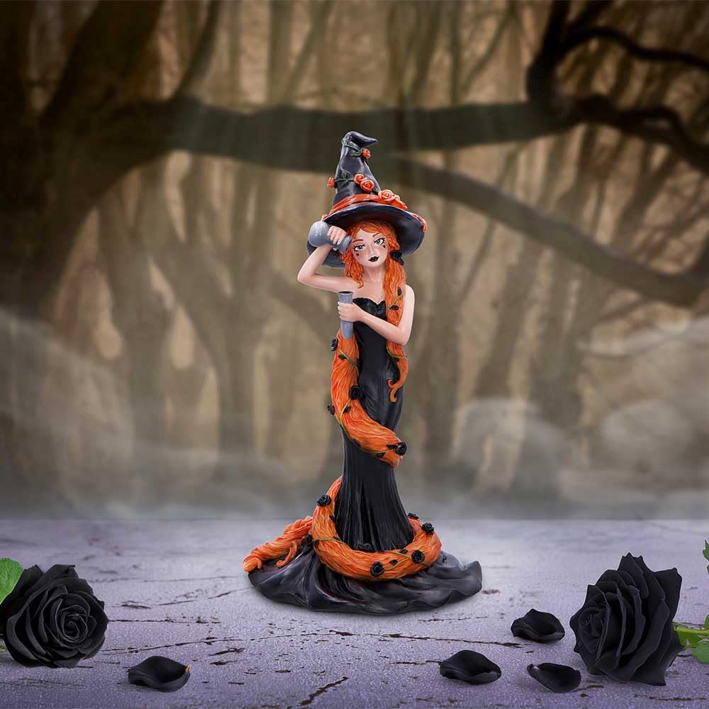 Nemesis Now Cinnamon Sugar and Spice Figurine 23.5cm, Resin, Black/Orange, Cinnamon-Inspired Red Haired Witch Ornament - Image 4