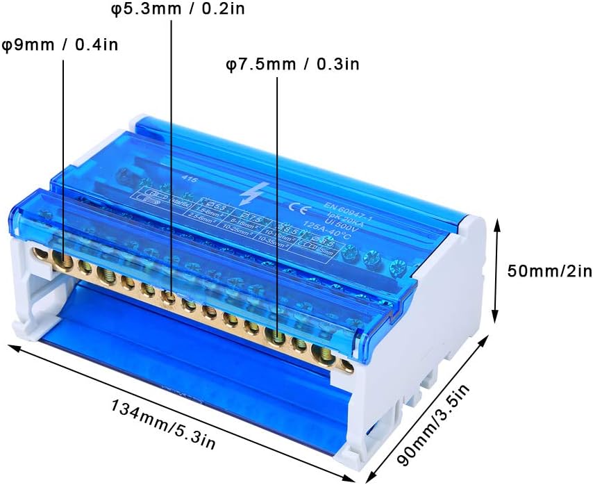 4-Level Single Phase Terminal Block Distribution Box with Transparent Dust Cover Junction Box