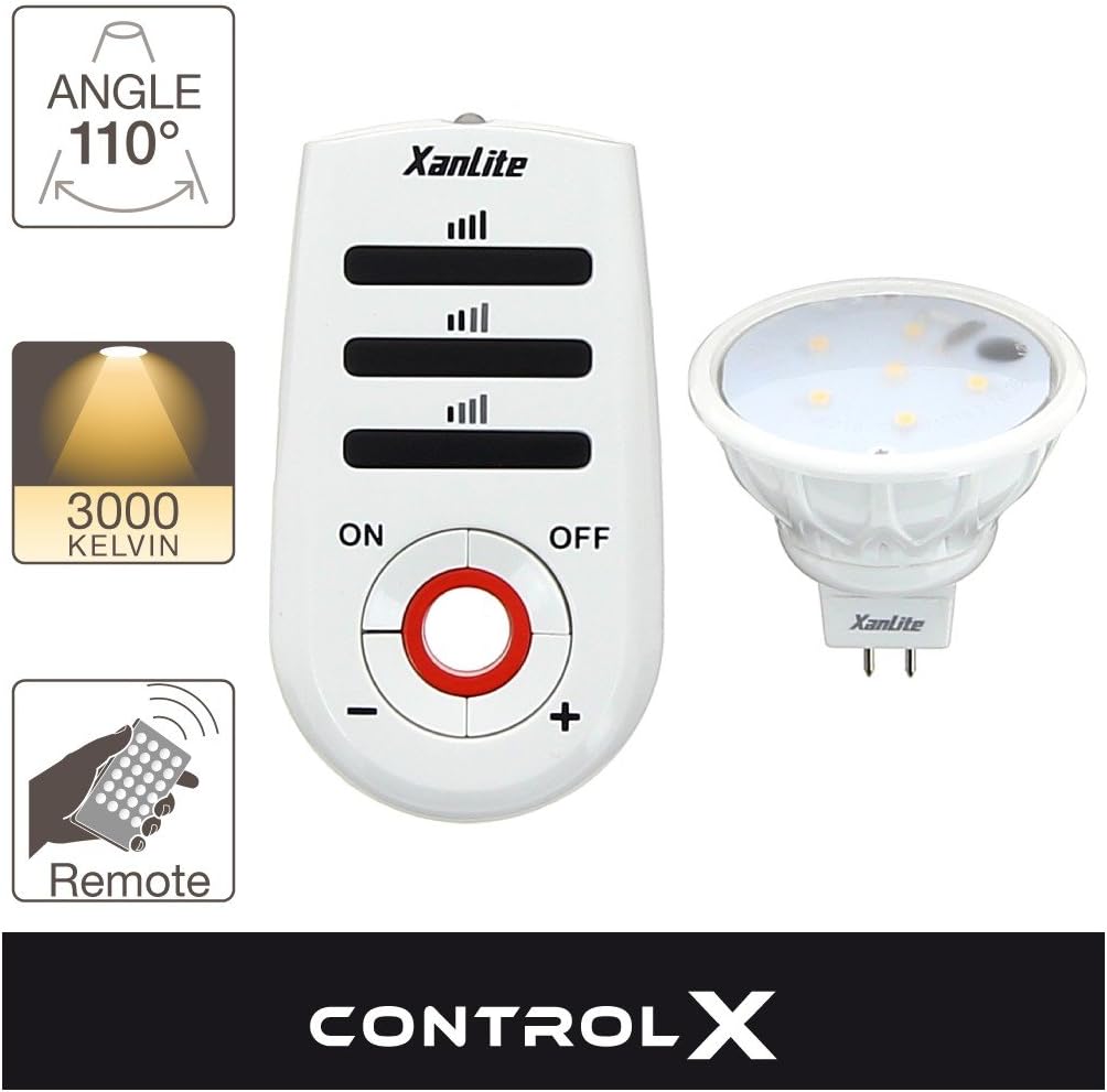 XANLITE mm180str 180 Lumen Bulb 2.5 Watt GU5.3 Socket + Remote Control