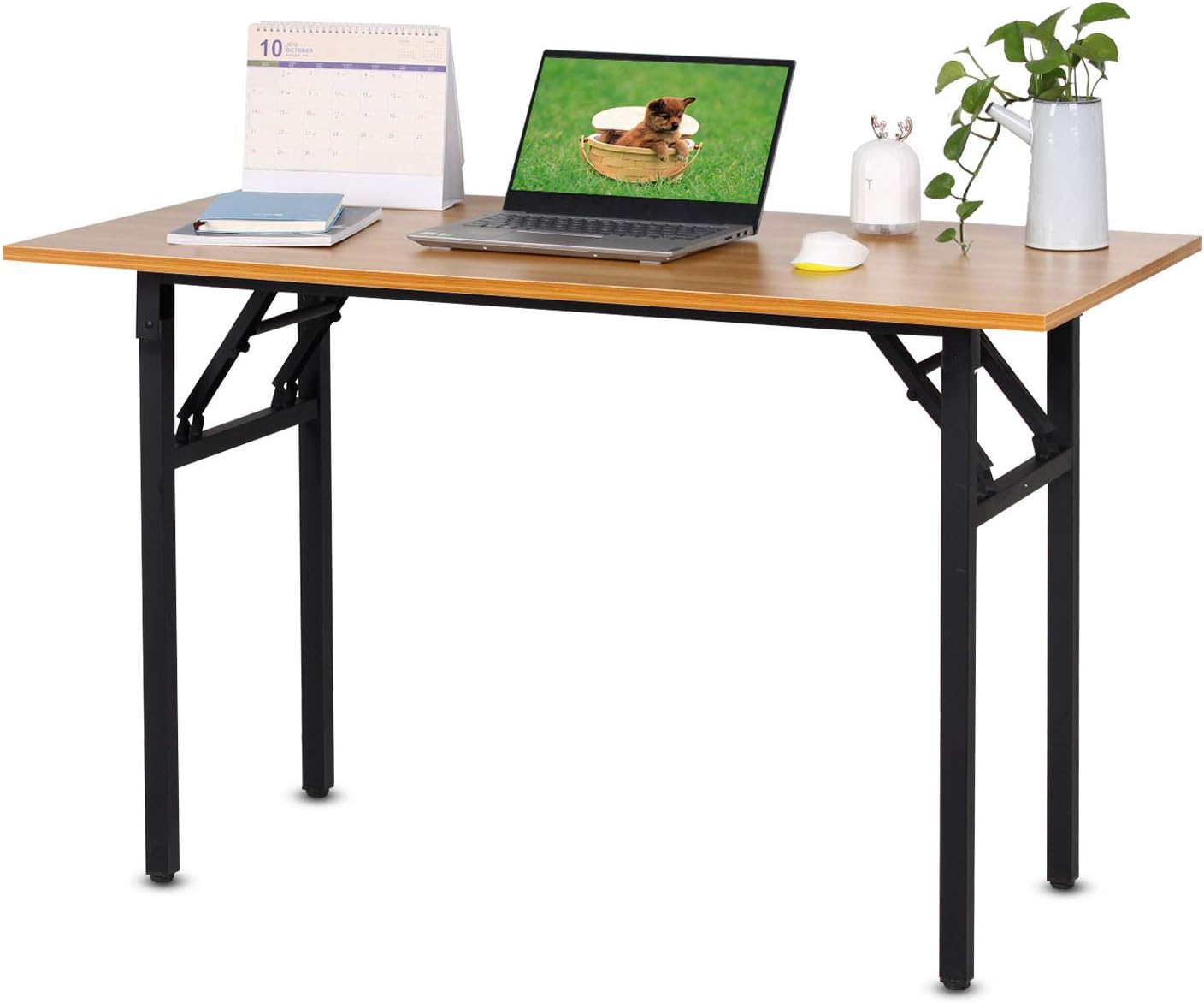 BELIWIN Folding Computer Desk, NoAssembly Writing Desk, PC Laptop Home Office Desk Workstation
