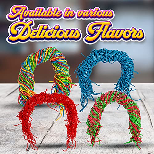 Dee Best Christmas Colors Strawberry Apple Flavored Assorted String Licorice Candy | Mouthwatering Soft, Chewy Extra Long Shoestring Licorice Laces Candy | Great For Decorating Too | 32 Ounces #TOP5