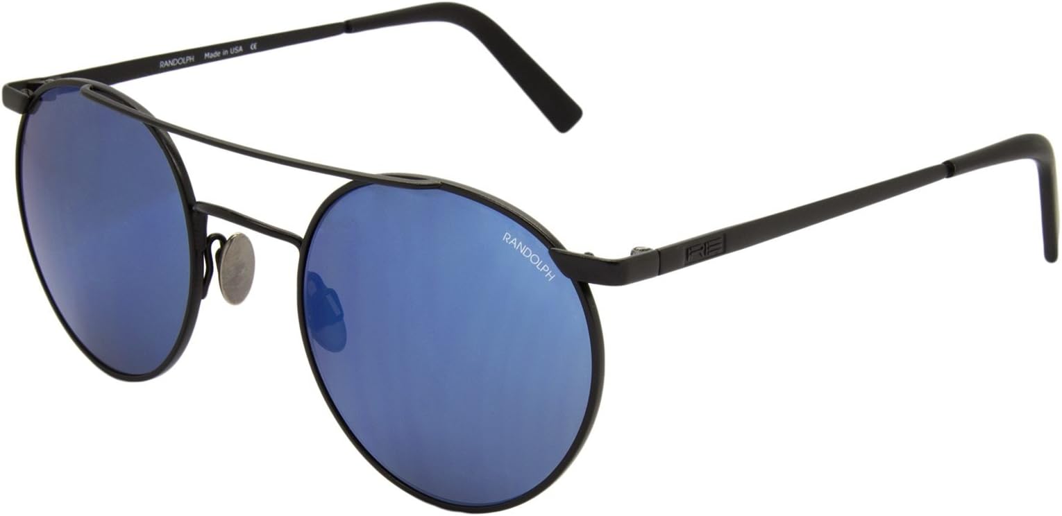 Randolph P3 Shadow Sunglasses Matte Black/Skull/Skyforce Atlantic Blue 49mm