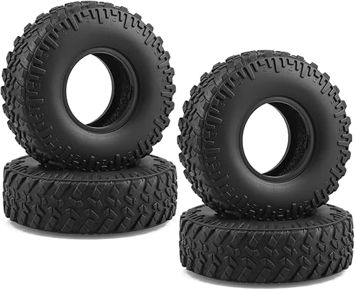 Miniatura 5 de AIMROCK 1.0 Tires wFoam Multiple Terrains Wheel Tires for TRX4M SCX24 FCX24 118 124 RC Crawler Truck, 53 * 19mm