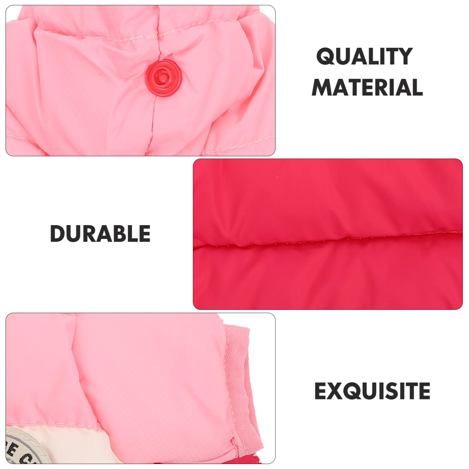 INOOMP 3pièces Gilet Doublé Duvet pour Chien Veste Hiver Réversible Coton Vêtements Chaleureux Et Élégants pour Chiens
