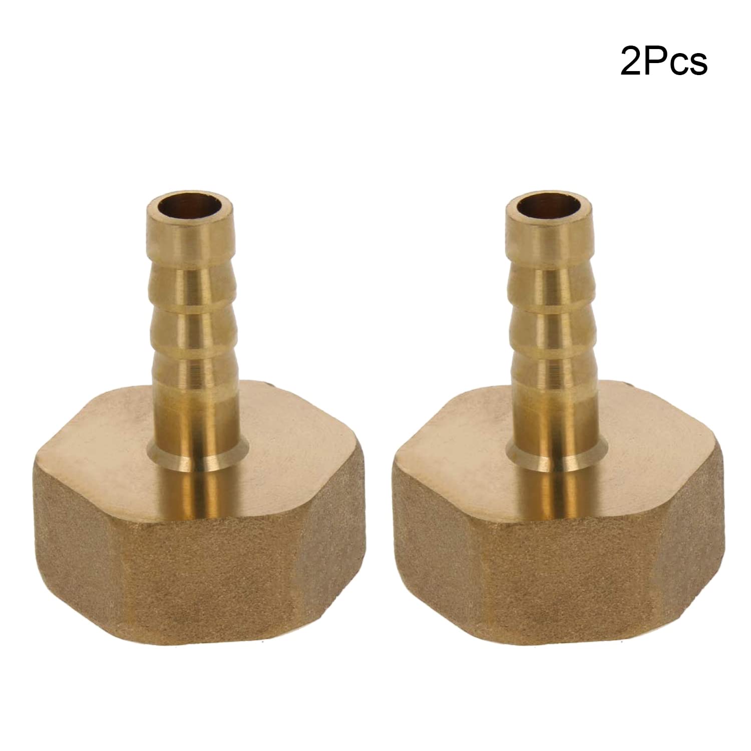 HATOOLHA® Schlauchverschraubung aus Messing, 8 mm Widerhaken auf 3/8 Zoll BSP-Innengewinde, 90 Grad Rohradapter-Anschluss