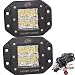 House Tuning - 2X Each 30W Backup Light CREE Led flush mount light Wire Harness Kit LED Fog Light Flush Mount LED Reverse Lights for Pickup Jeep Trucks Off road -2years Warranty(Pack of 2)