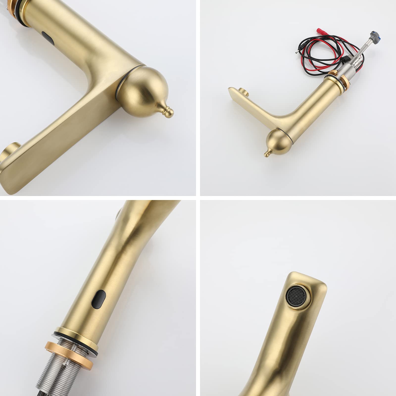 Grifo automático infrarrojo sin contacto, robinet de baño cepillado, grifo de agua con sensor inteligente, diseño moderno para cocina y baño, fácil de instalar, higiénico y ecológico.