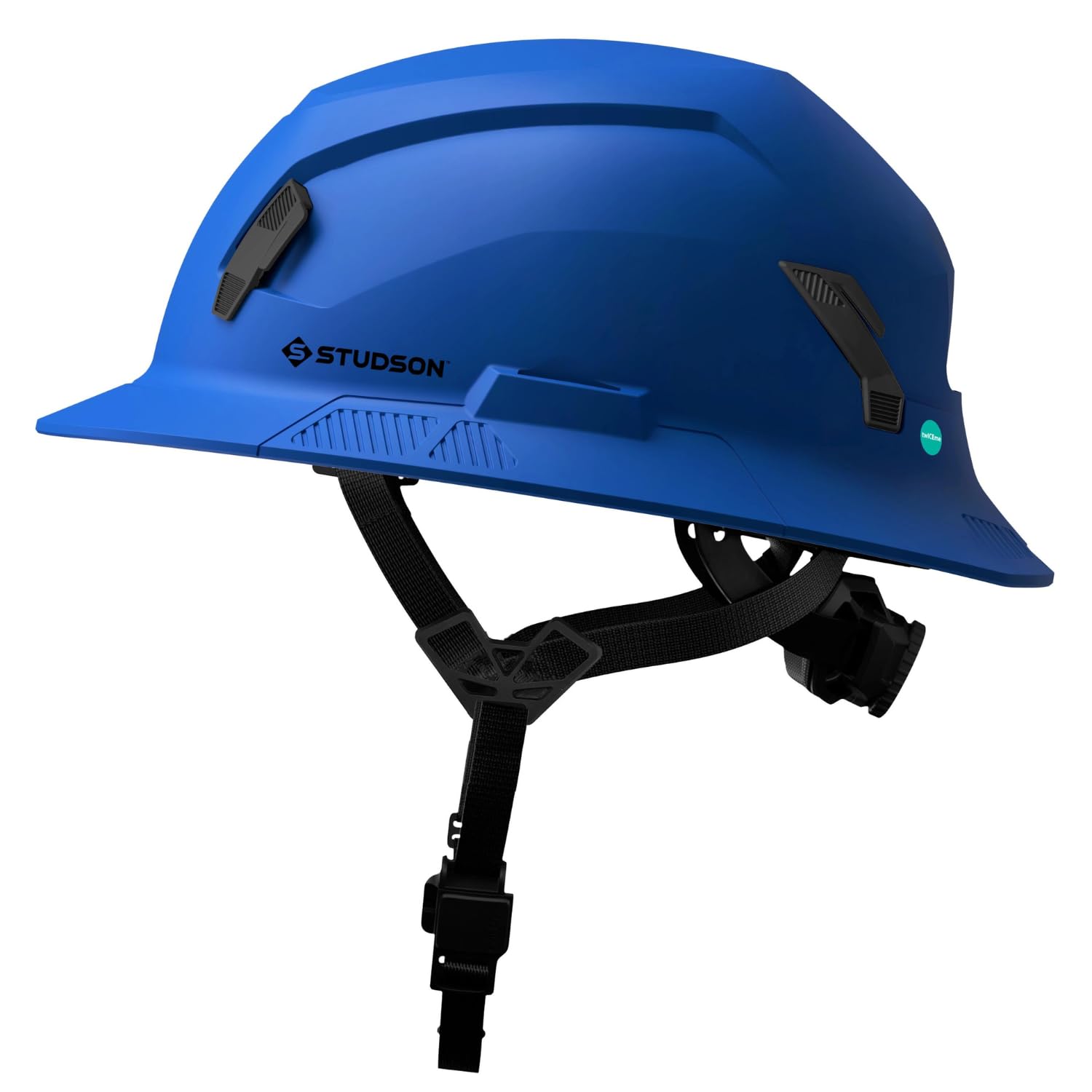 STUDSON SHK-1 Full Brim Safety Helmet: ANSI/ISEA Z89.1 Type II Compliant (R 2019), Lightweight and Breathable, NFC Emergency Contact Chip, One Size Fits All, Class C & E Protection (Not Vented, Royal