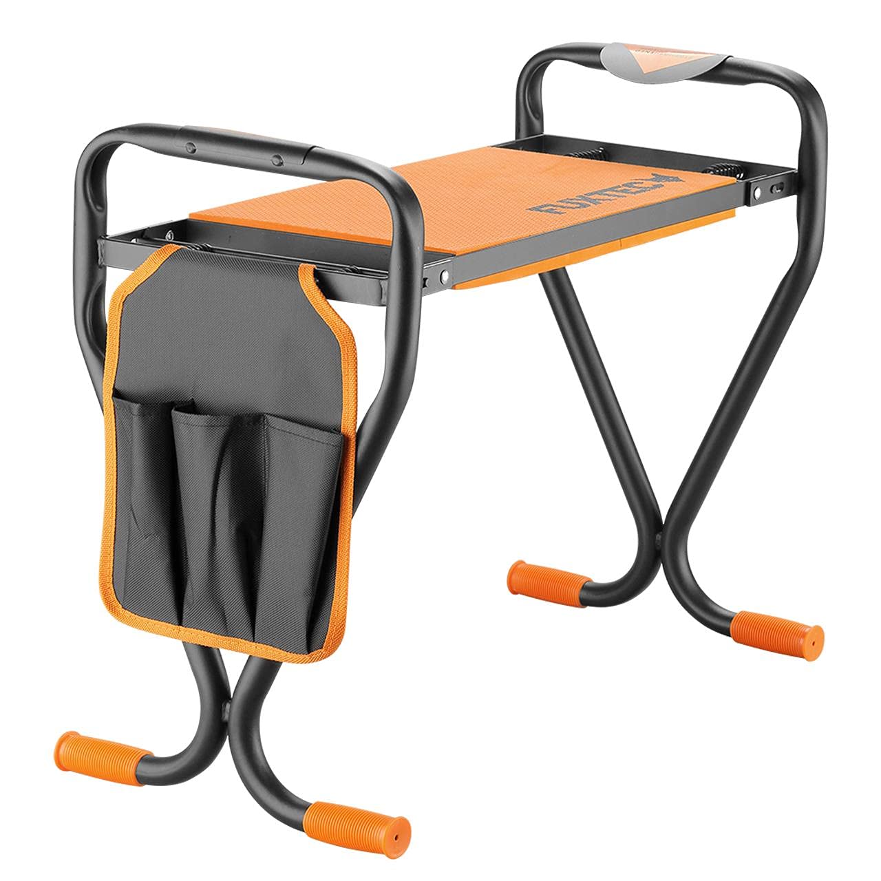 Agenouilloir Tabouret Banc De Jardinage Pliable Réservible - Coussinets Confortables Genoux Avec Rangements Fuxtec FX-​KB1