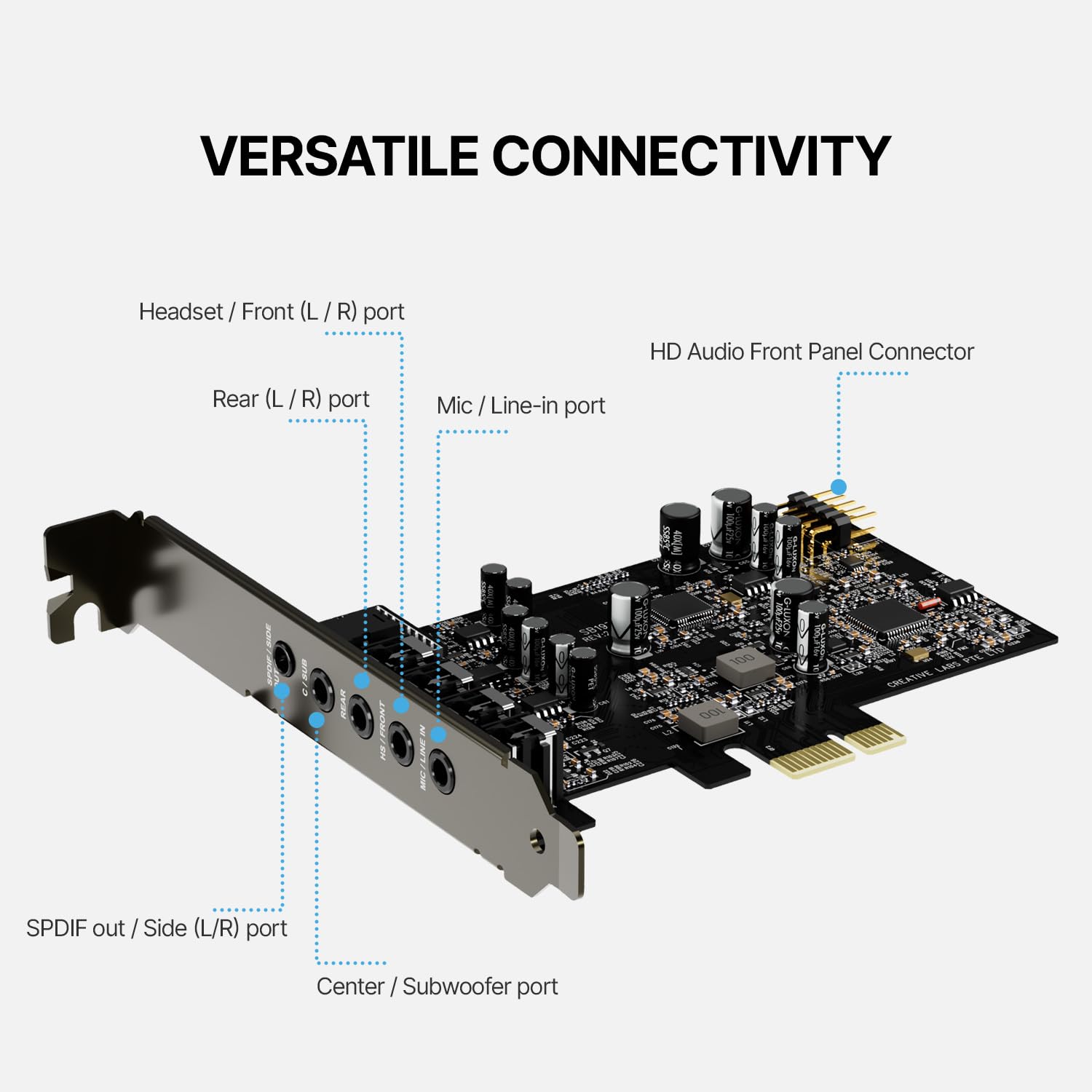 Creative Sound Blaster Audigy FX PRO Hi-RES PCI-e Scheda Audio con 7.1 Surround Premium e Virtuale, e AutoEq per PC
