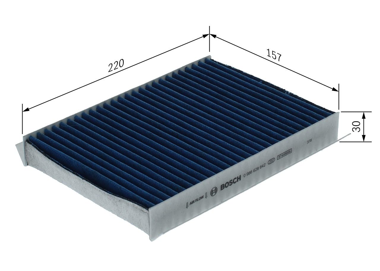 Bosch FILTER+pro Filtro Abitacolo A8642, Filtro di Ricambio ad Alta Efficienza - Agisce efficacemente contro polline, polveri Sottili, muffe e batteri per un'aria più pulita all'interno del veicolo