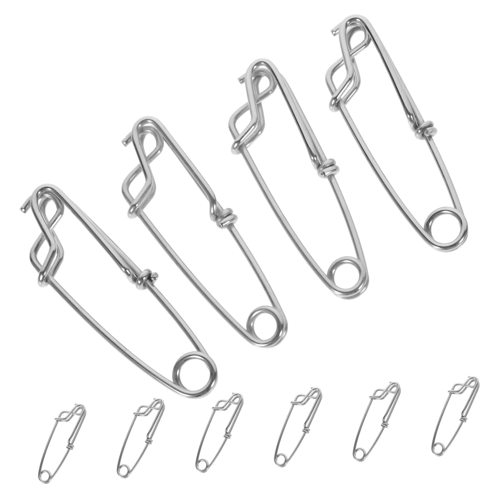 Toddmomy Épingle À Paupières Connecteur Rapide Fishing Hameçon Peches Poisson Accessoires De Pêche pour Hommes Clips De Pêche Acier Inoxydable Silver