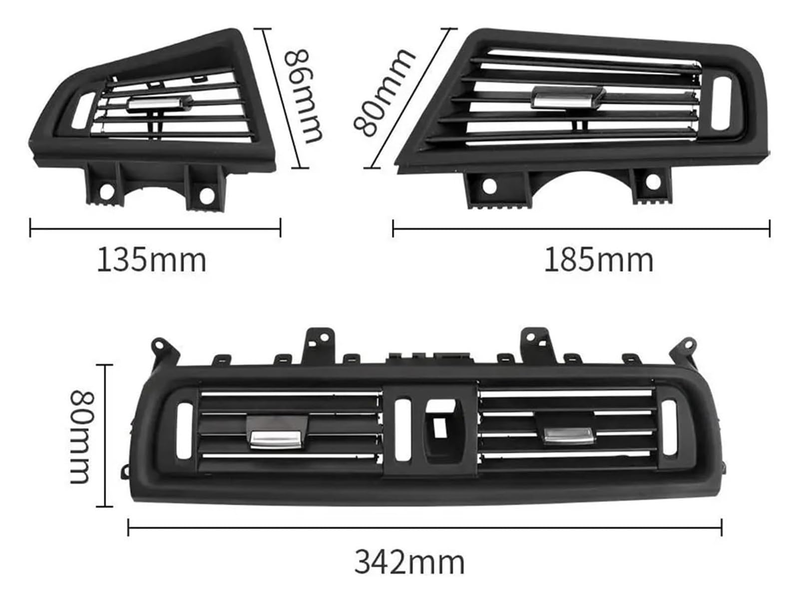 Griglia ventilazione cruscotto Per BMW Serie 5 F10 F11 Pannello Copertura Della Presa D'aria Condizionatore A/C Centrale Anteriore Sinistro Destro Posteriore Laterale(Middle)