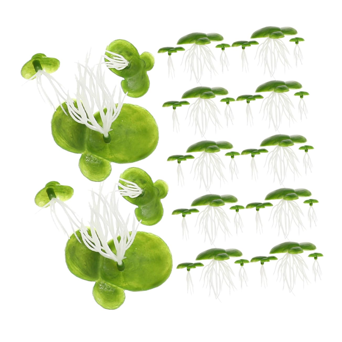 VOSAREA 360pièces Plantes Flottantes Artificielles Pour Aquarium Décorations De Tank Faux Lentilles Eau Effet Naturel Pour Poissons Et Bassins