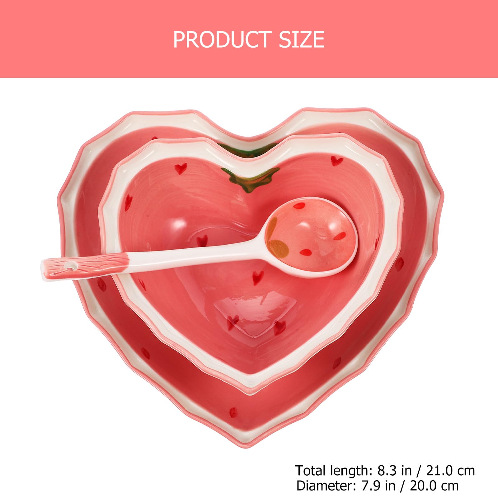 Assiette de Service Réutilisable en Céramique Rose Chic Bol à Salade Multifonction et Cuillère, Surface Lisse pour Rassemblements Quotidiens et Fêtes