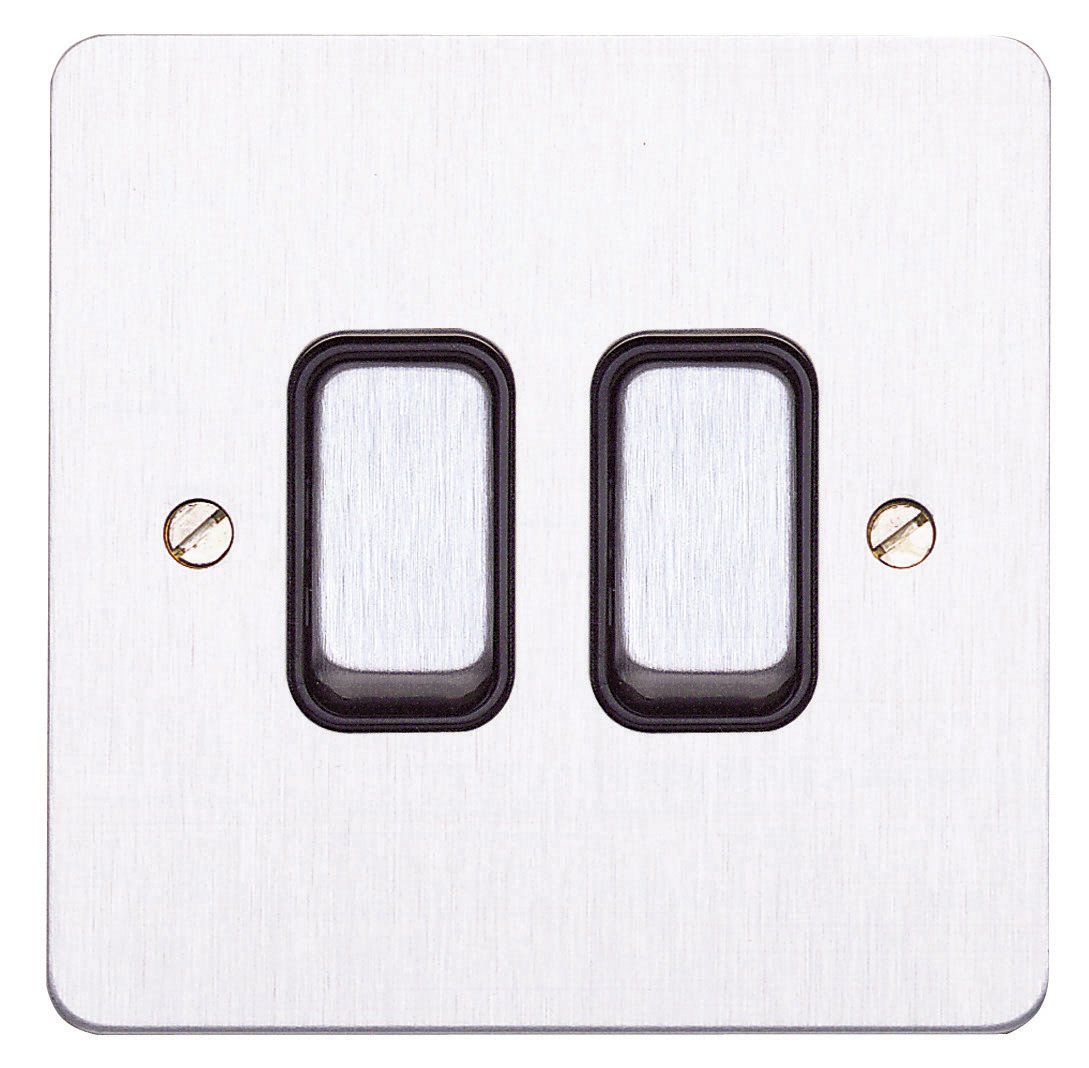 Buy MK Edge K14372BSSB 20A 2Gang Single Pole 2Way Switch Online at