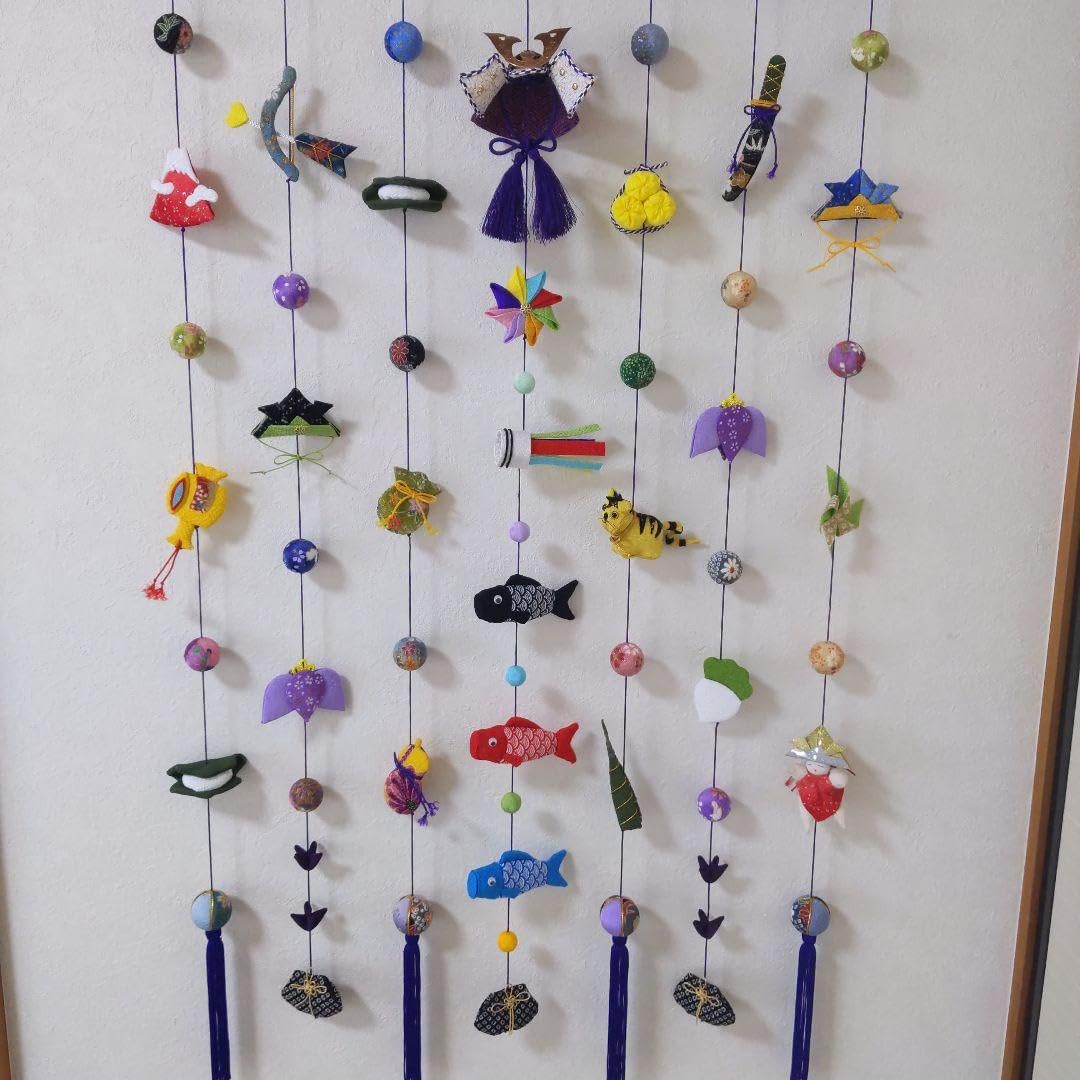 ちりめん細工　端午の節句壁掛け下げ飾り (5下げ) 下げ飾り - 端午の節句- — ちりめん細工館 公式オンラインショップ