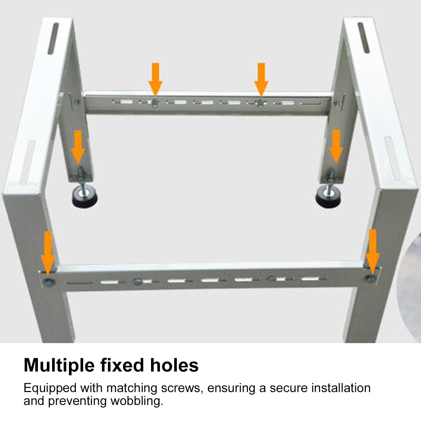Soporte Aire Acondicionado Exterior, Kit Aire Acondicionado, de Pie, Acero Galvanizado, Capacidad de Carga de 220 Kg