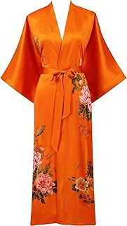 Women's Classic 100% Silk Kimono Robe, Bathrobe—Printed Pattern - Buy now