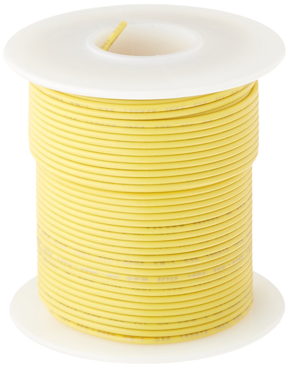 Remington Industries 24UL1007SLDYEL UL1007 24 AWG Gauge Solid Hook-Up Wire, 300V, 0.0201