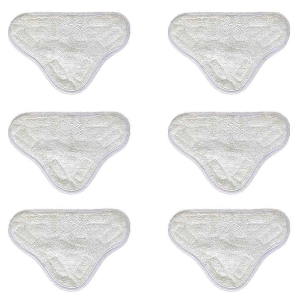 6pcs Microfibre Steam Mops Cleaning Pads Replacement Steam Mop Compatible for H2O X5 H20 Washable
