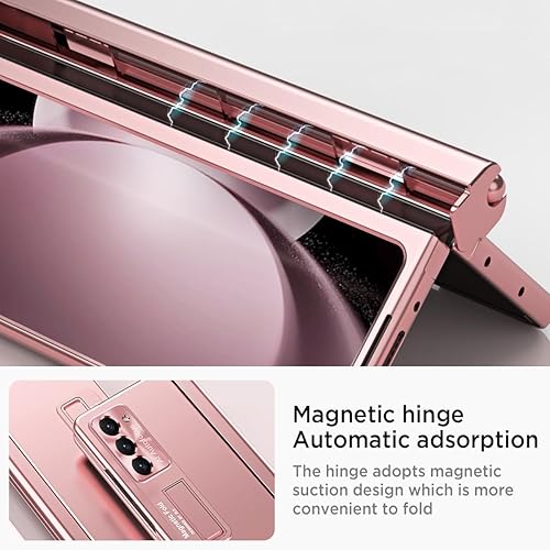 Miniatura 5 de Miimall Funda para Samsung Galaxy Z Fold 5 con S Pen, Fold 5 Pen con soporte para bolígrafo + película de lente + película protectora de pantalla