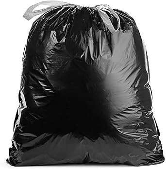 Ultrasac 18 Gallon 1.1 MIL Black Drawstring Trash Bags - 25" x 33" - Pack of 100 - For Home, Kitchen, Food Services, Commercial