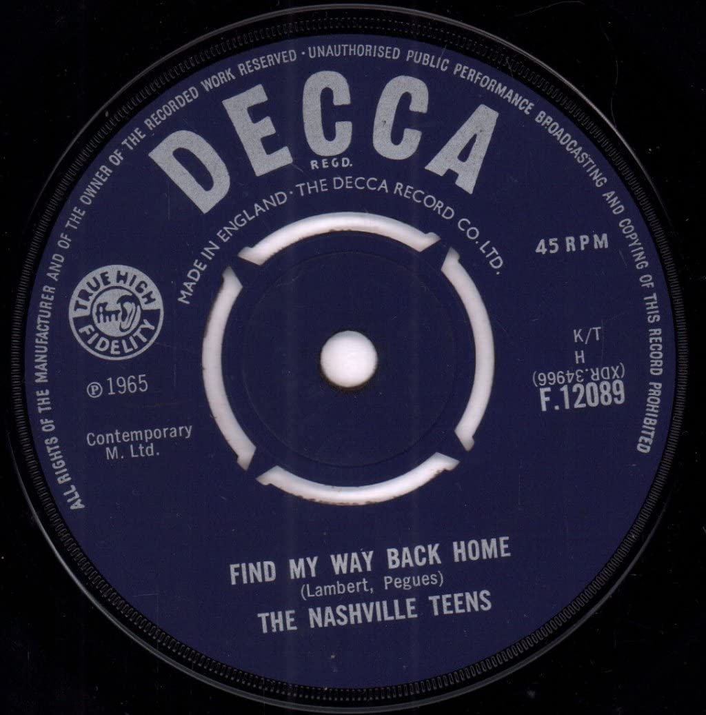 NASHVILLE TEENS - FIND MY WAY BACK HOME - 7 inch vinyl / 45