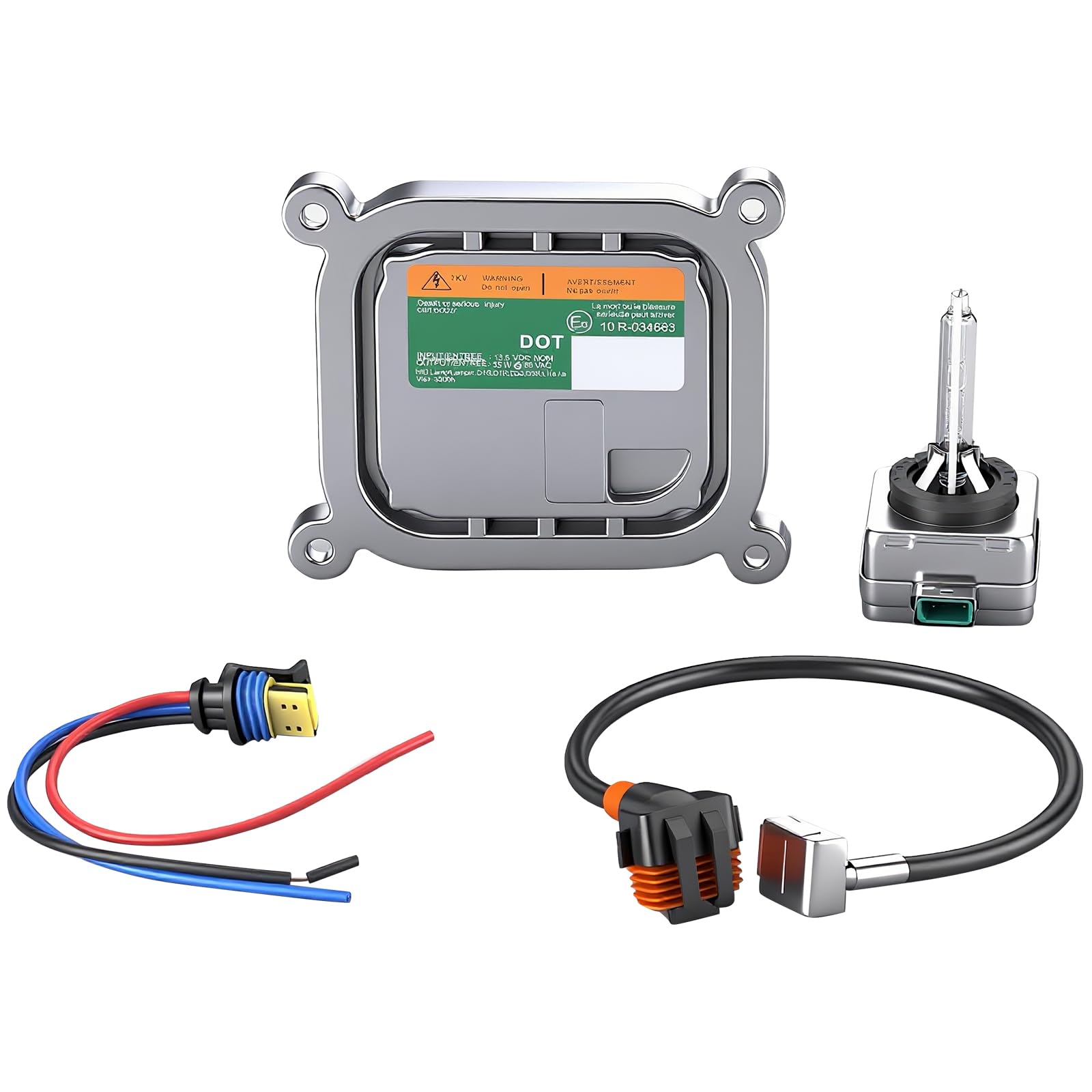 Xenon HID Headlight Ballast w/Igniter & D3S Bulb fit for Mustang Edge Escape Explorer F150 Flex Taurus 2010-2019 Xenon Headlight Ballast Module Control Unit 8A5Z-13C170-A 7L7Z-13N021-A
