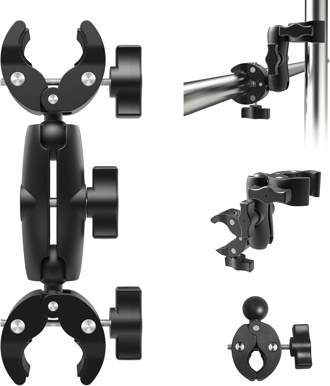 TEKCAM Double Mount Clamp Magic Arm Double Ball Head for Photo Studio Light Stand, Monitor, LED Flash, Selfie Stick, Tripod, Umbrella, Bike Handlebar, Action Camera, Video Camera, Phone, Projector TEKCAM Double Mount Clamp Magic Arm Double Ball Head for Photo Studio Light Stand, Monitor, LED Flash, Selfie Stick, Tripod, Umbrella, Bike Handlebar, Action Camera, Video Camera, Phone, Projector