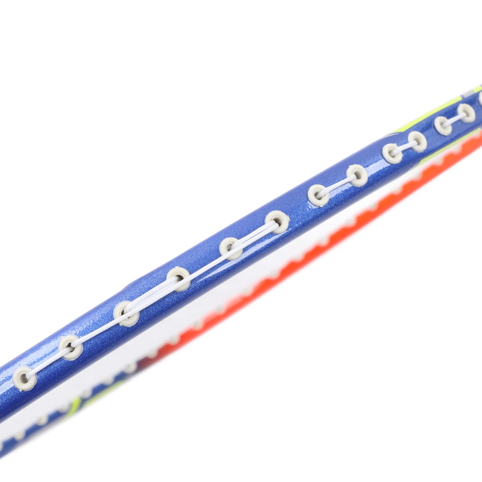 Set di Racchette da Badminton, 2 Racchette in Ferrolega Leggera in un Unico Pezzo per Principianti e Professionisti, Arancione, Portatile 26,0 Pollici