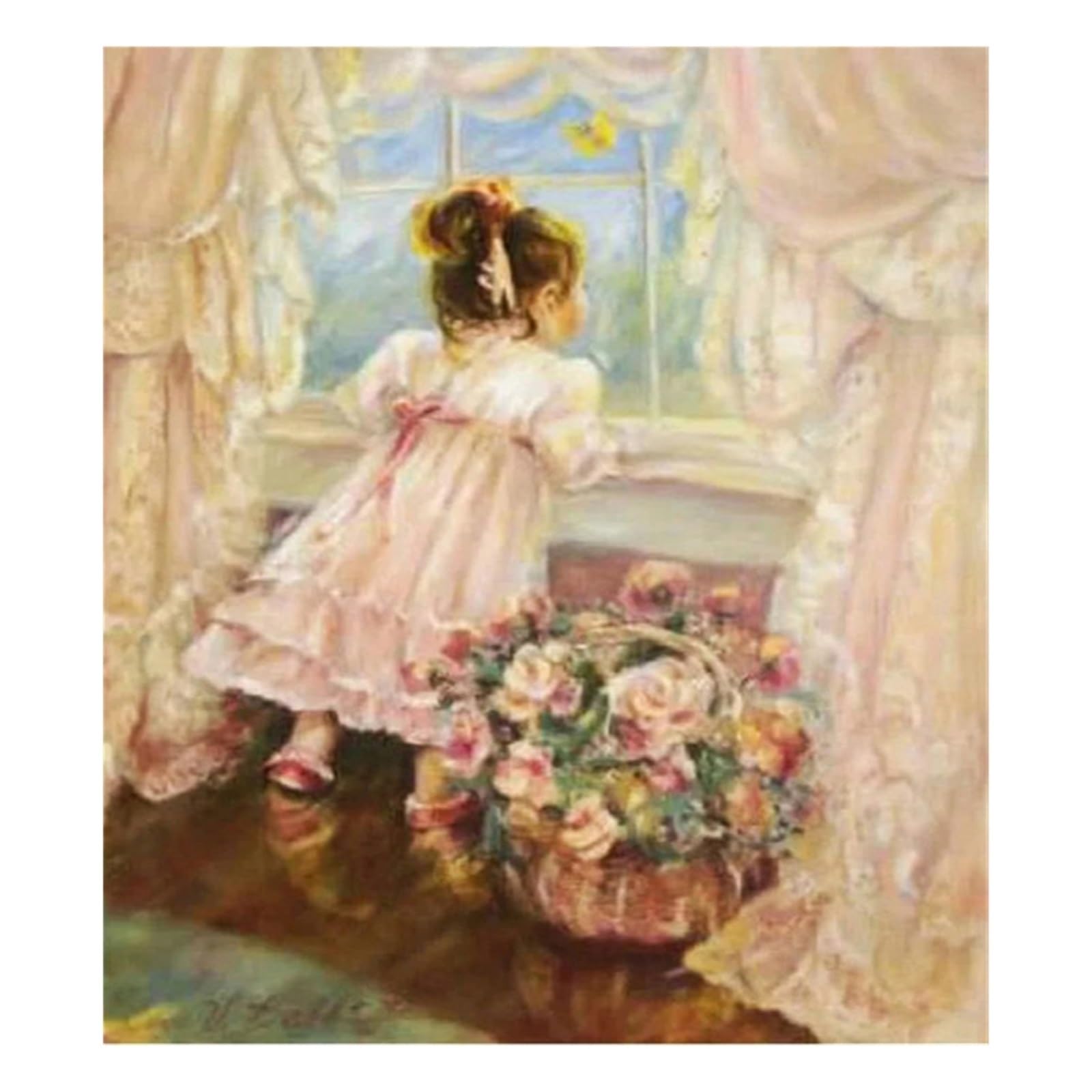 Graiting 1pc Flower In Vase Canvas Paintings Plants Wall Art Posters And Prints Landscape Pictures Room Decor(K,A4 21X30cm no frame)