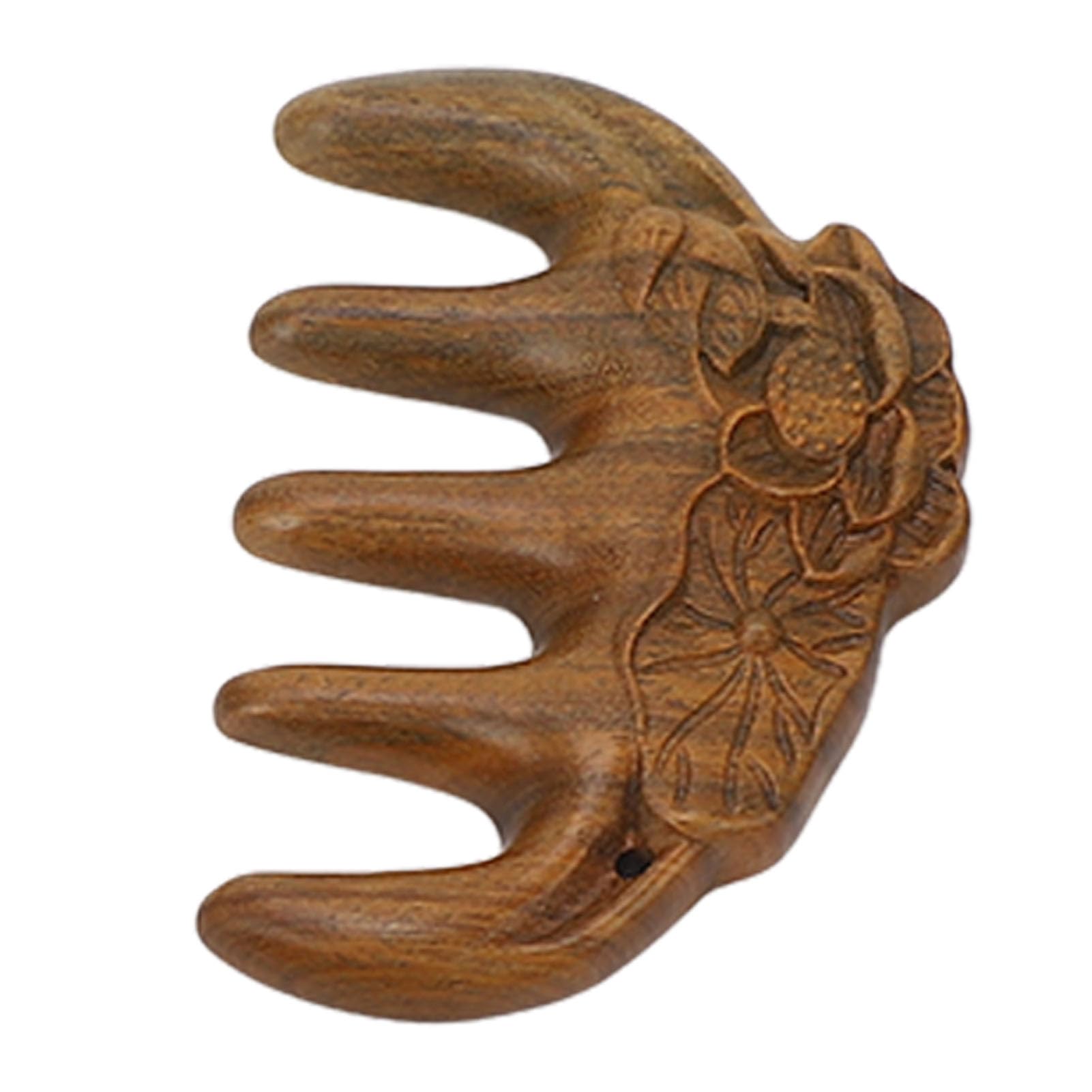 Meridian-Massagekamm-Set aus Holz für die Haarpflege und Kopfhautmassage