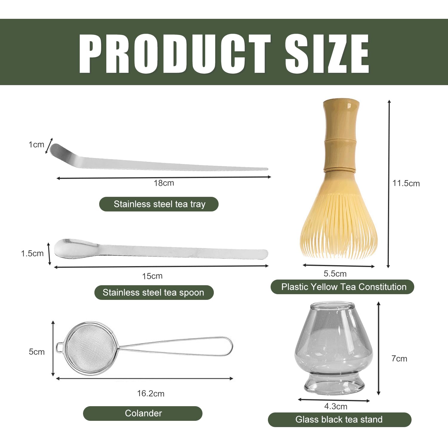Macha Tea Kit con Frusta Matcha Cucchiaio Setaccio Supporto per Frusta 5 Pezzi Matcha Set Materiale di Qualità Alimentare per Casa Ufficio,Regalo Perfetto per Gli Amanti Del Matcha