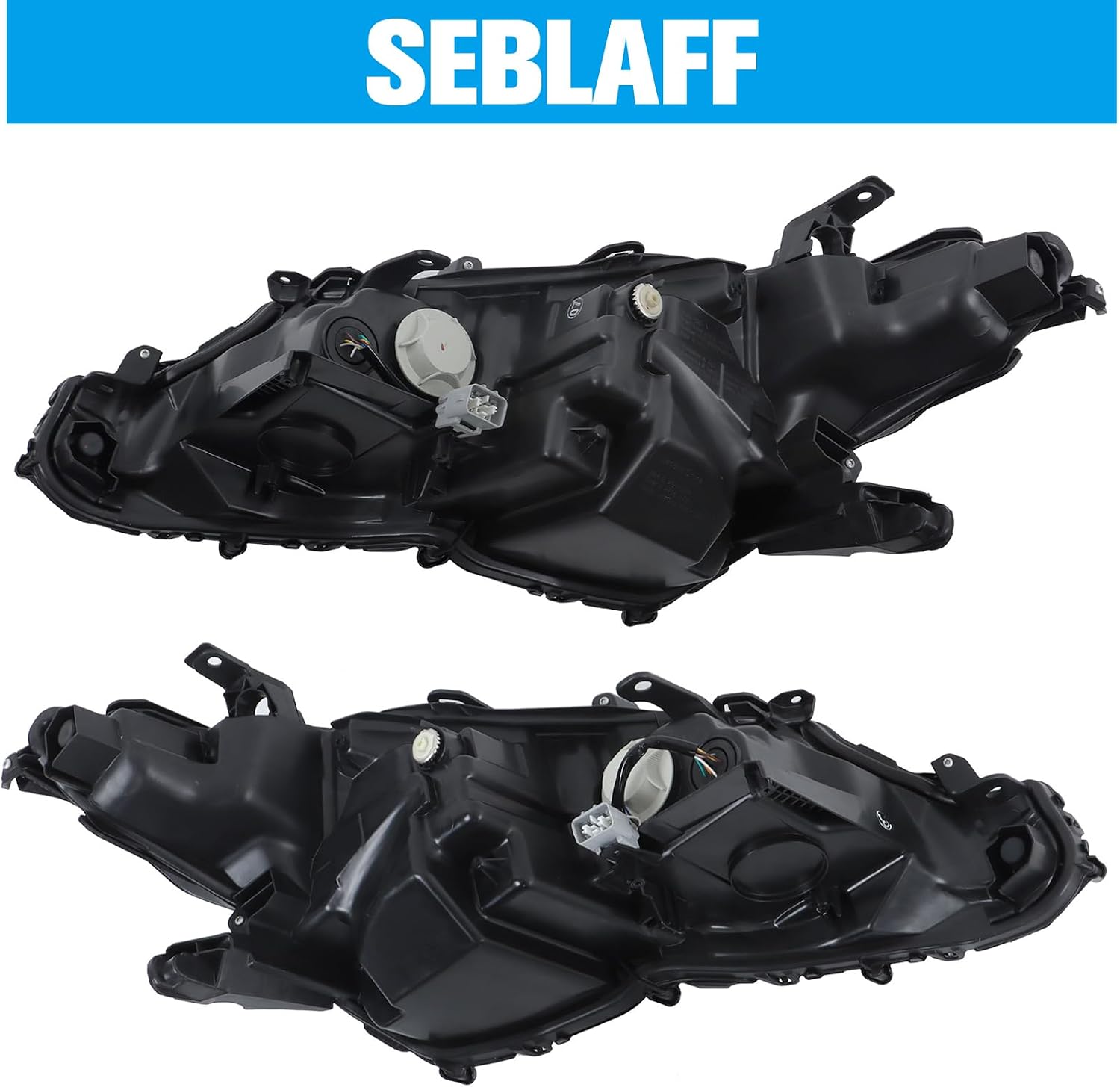 Pair Set Headlight Assembly Black Housing Left and Right Headlamp Driver and Passenger Side Replacement for Ca-m-r-y XSE 2021-2022 Replacement for 8115006G30