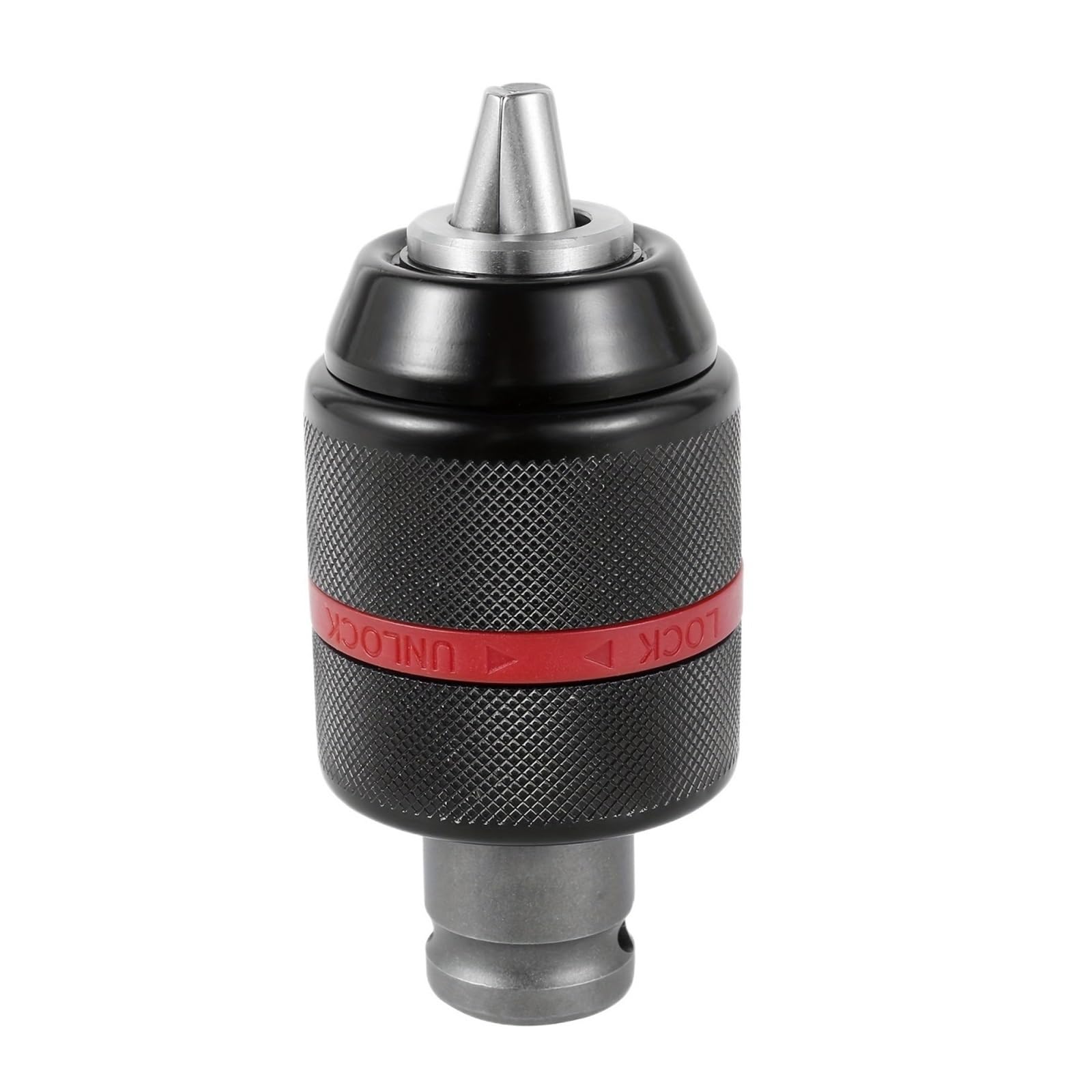 Juego de 4 adaptadores de portabrocas de 1-13mm, autoapretados, sin llave, 1/2 pulgadas-20UNF con vástago hexagonal de 1/4 pulgadas y 1/2 pulgadas