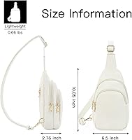 Vista 145 de Telena Riñonera pequeña para mujer, de cuero, cangureras, bolsa de pecho para mujer 3-camel marrón