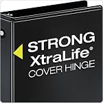 Cardinal Economy 3-Ring Binders, 1/2", Round Rings, Holds 125 Sheets, ClearVue Presentation View, Non-Stick, Black, Carton of 12 (90602)